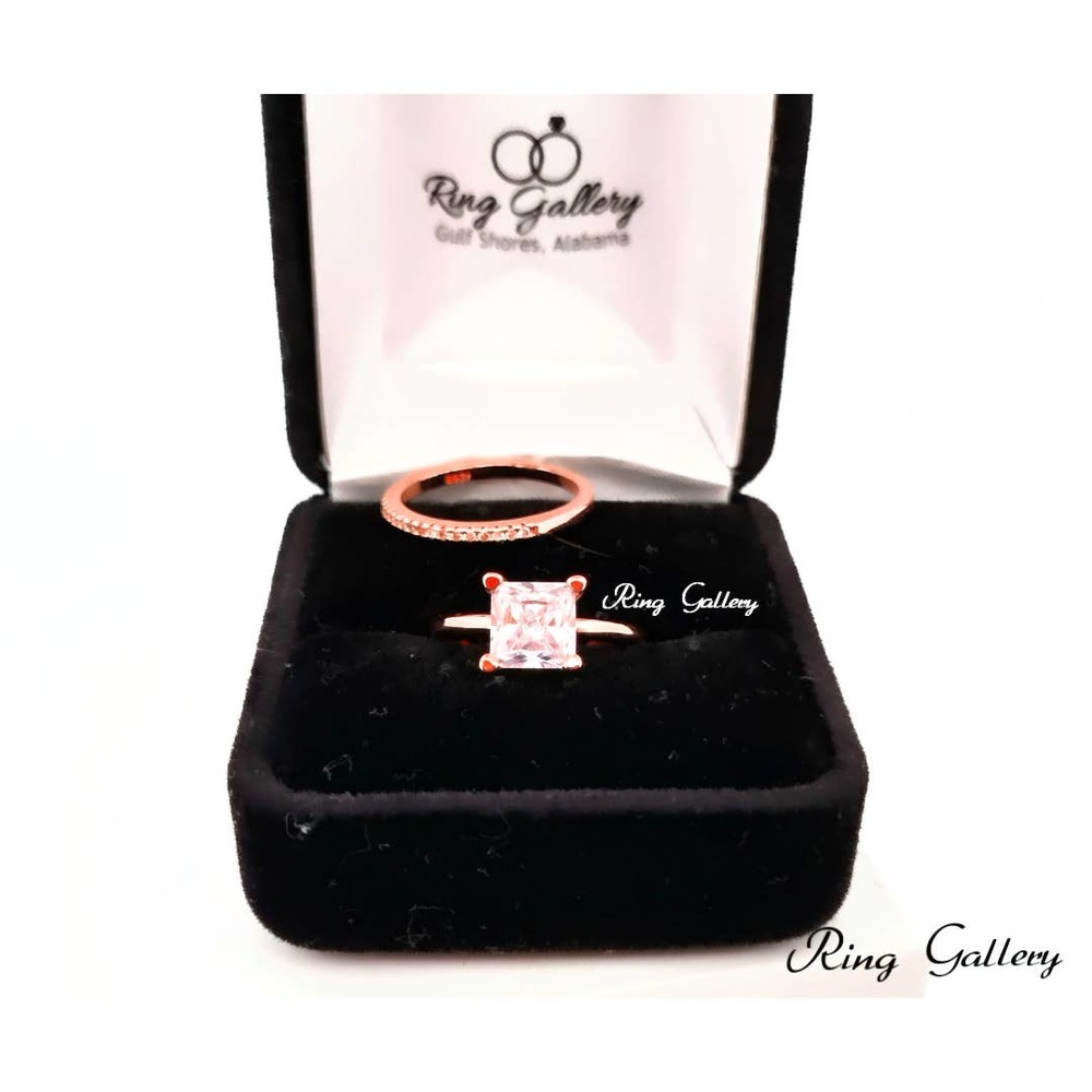 Diamond Princess Solitaire Wedding Ring Set Engagement Ring Size 6,7,8,9,10